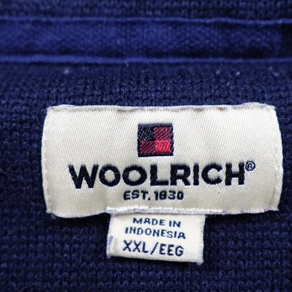 Woolrich quarter Zip Fleece Pullover men's XXL heather blue - Picture 4 of 12